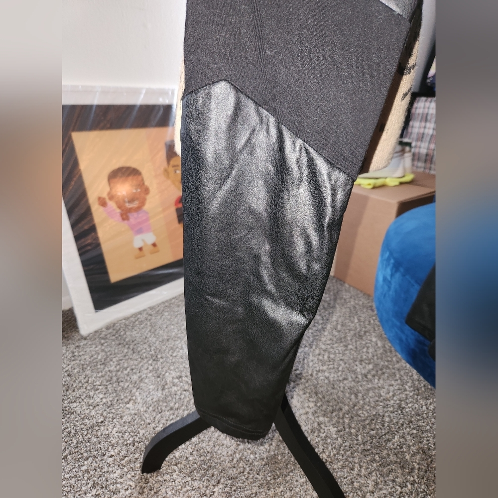 MeMoi Leggings W Leather Patches - Picture 3 of 9